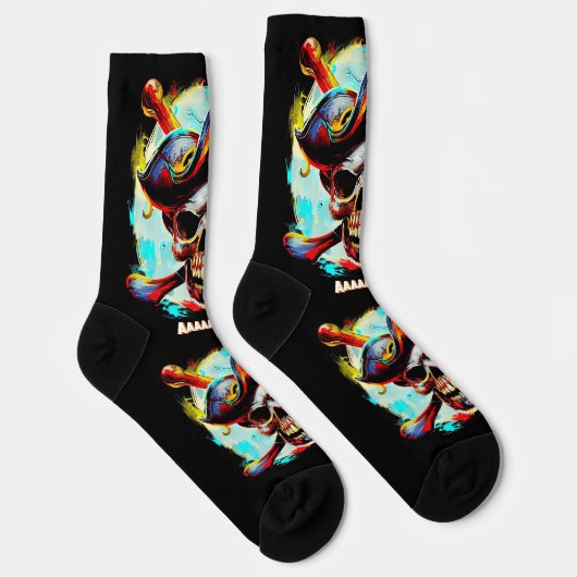 Chaussette Jolly roger coloré moderne (Droite)