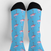 Chaussette Jote Flamant rose rose Sky Blue Tropical Beach (Haut)
