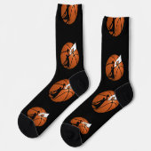 Chaussette Joueur de basket et cerceau (Gauche)