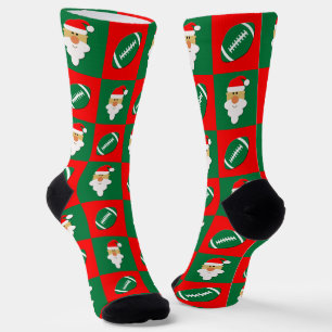 Chaussette Joueur de football Père Noël Noël Motif