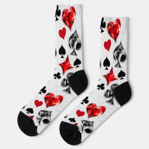 Chaussette Joueur de poker Joueur de cartes de jouer costumes
