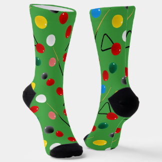 Chaussette Joueur de Snooker amusant Coeurs, Balls et Triangl