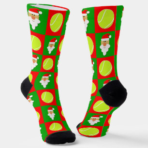 Chaussette Joueur de tennis Père Noël Noël Motif vacances