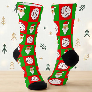 Chaussette Joueur de volley Santa motif de Noël vacances