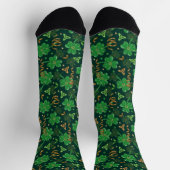 Chaussette Jour de la Saint Patrick Gold Trefoil Ruban Lucky  (Haut)