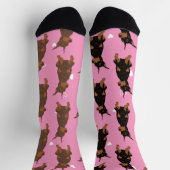 Chaussette Jour Doberman Pinscher Valentines (Haut)