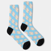 Chaussette Joyeuse Chaussettes Arrière - plan de gâteau bleu  (Droite)