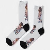 Chaussette Joyeuse Fête des Mères  (Gauche)