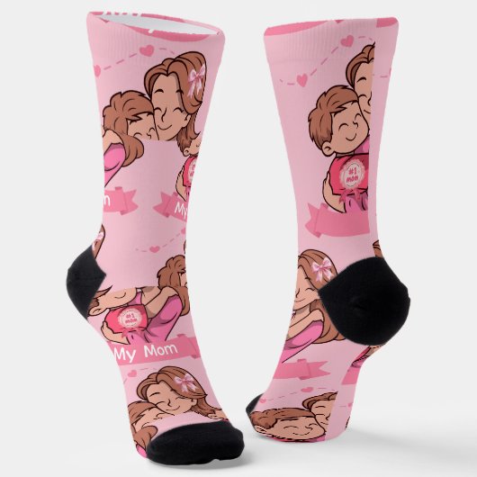 Chaussette Joyeuse Fête des Mères (Angulaire)