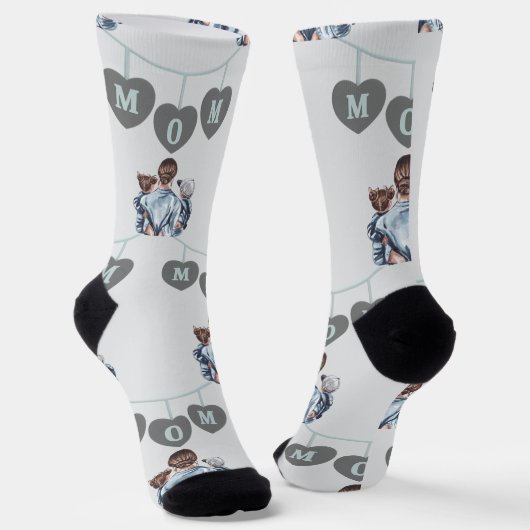 Chaussette Joyeuse Fête des Mères (Angulaire)