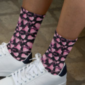 Chaussette Joyeuse Saint-Valentin Amour Script Cœurs Roses 