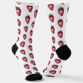 Chaussette Joyeuses Chaussettes d'équipage de fraises ! (Angulaire)