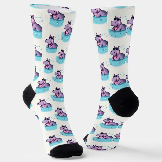 Chaussette Joyeuses Chaussettes Hippo (Angulaire)