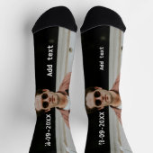Chaussette Joyeux 20e anniversaire simple photo ajouter nom d (Haut)