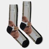Chaussette Joyeux 20e anniversaire simple photo ajouter nom d (Droite)