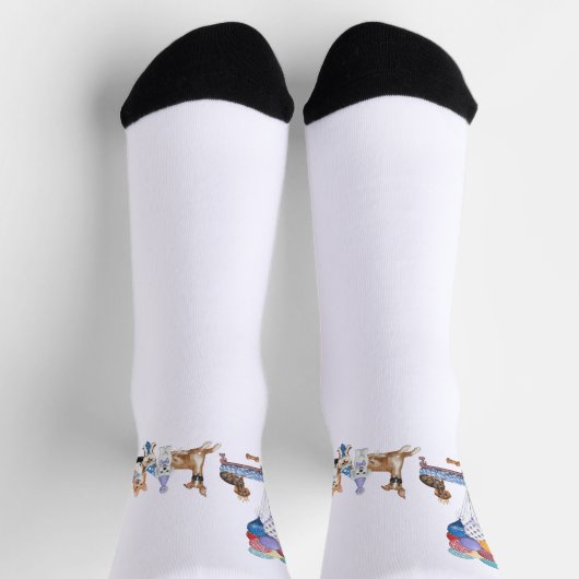 Chaussette Joyeux Anniversaire Canine Chien Breeds Party (Haut)