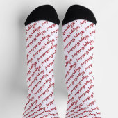 Chaussette Joyeux Anniversaire ! Écriture Rouge Foncé (Haut)