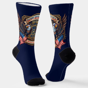 Chaussette Joyeux Anniversaire USA 250 Ans Aigles Patriotiq