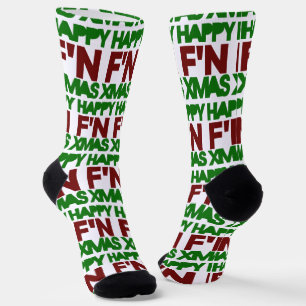 Chaussette Joyeux humour de Noël