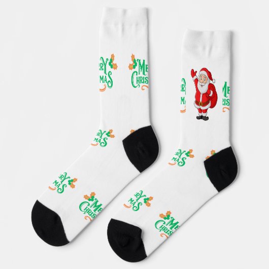 Chaussette Joyeux Noël Cadeaux super doux Cool (Gauche)