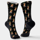 Chaussette Joyeux Noël Cheesy Noël Noël Père Noël Pizza Noël (Angulaire)