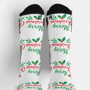 Chaussette Joyeux Noël Équipage Athlétique Haute Performance