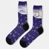 Chaussette Joyeux Noël et Bonne Année ! Monogramme XMAS (Gauche)