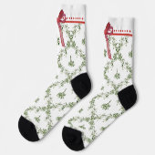 Chaussette Joyeux Noël Gui Ruban Rouge (Gauche)