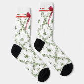 Chaussette Joyeux Noël Gui Ruban Rouge (Droite)