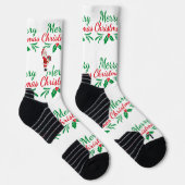 Chaussette Joyeux Noël haute performance équipage sportif (Droite)