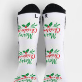 Chaussette Joyeux Noël imprimé sous-vêtements d'équipage spor (Haut)