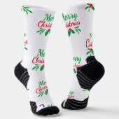 Chaussette Joyeux Noël imprimé sous-vêtements d'équipage spor (Angulaire)