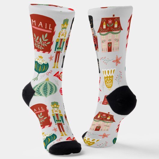 Chaussette Joyeux Noël Nutcrackers Festive Noël cadeau (Angulaire)