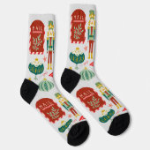 Chaussette Joyeux Noël Nutcrackers Festive Noël cadeau (Droite)