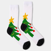 Chaussette Joyeux Noël rouge vert Noël ajouter le nom (Droite)