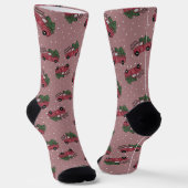 Chaussette Joyeux Noël Vintage Camion rouge (Angulaire)