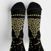 Chaussette Joyeux Pawlidays, Or brillant Paw sapin de Noël (Haut)