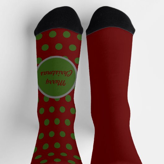 Chaussette Joyeux Polka Pot de Noël Chaussettes égarées (Haut)