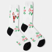 Chaussette Joyeux voeux de Noël Imprimé Premium Crew (Droite)