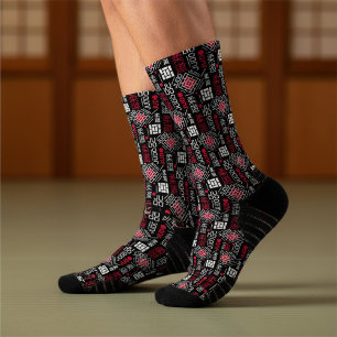 Chaussette Judo - motif géométrique moderne et épuré