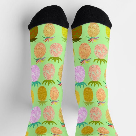 Chaussette Juicy Pineapple Lime Pattern (Haut)
