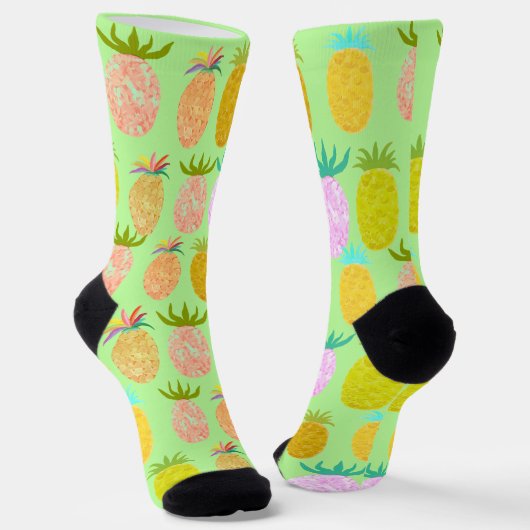 Chaussette Juicy Pineapple Lime Pattern (Angulaire)