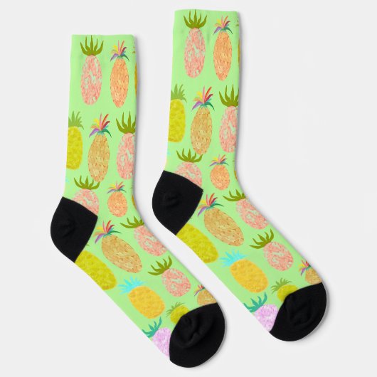 Chaussette Juicy Pineapple Lime Pattern (Droite)
