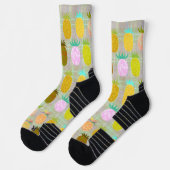 Chaussette Juicy Pineapple Plaid Pattern (Gauche)
