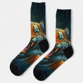 Chaussette Jungle au clair de lune de tigres (Gauche)