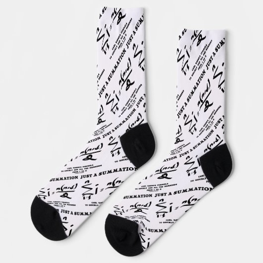 Chaussette Juste Une Synthèse Math Equation Carl Gauss Formul (Gauche)