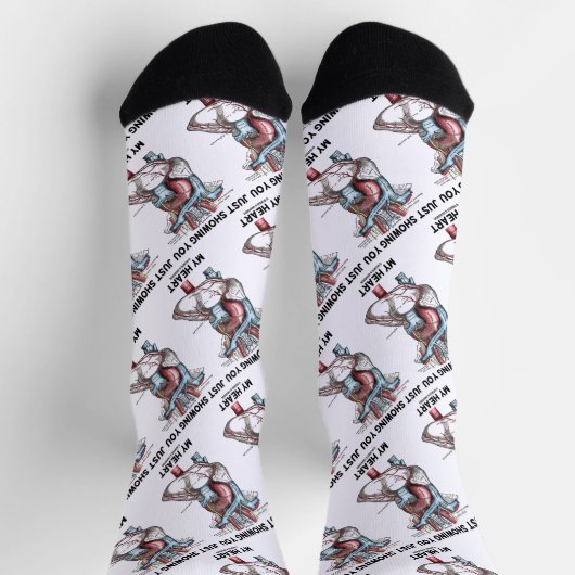 Chaussette Juste Vous Montrer Mon Coeur Anatomique Coeur (Haut)
