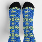 Chaussette Kaleidoscope bleu et jaune (Haut)