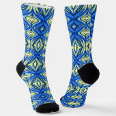 Chaussette Kaleidoscope bleu et jaune (Angulaire)