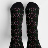 Chaussette Kaleidoscope Émeraude et Rose (Haut)
